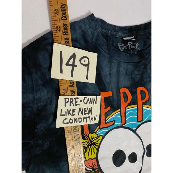 Pepper “Skullconut” T-Shirt – Size Small, Black Tie-Dye Reggae Rock Graphic Tee - Picture 3 of 7